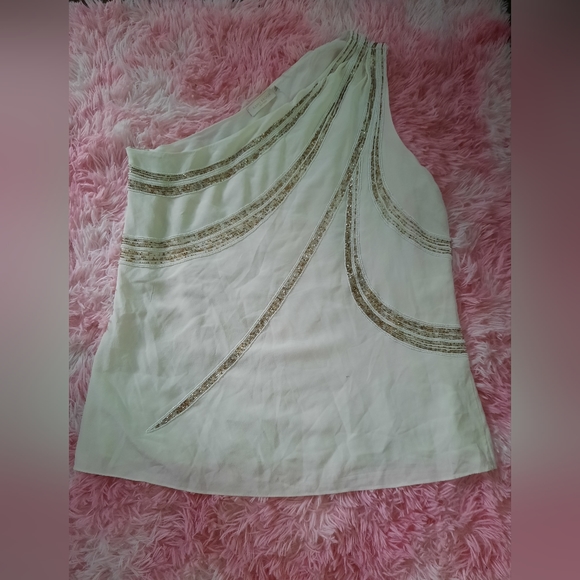 Ramy Brook NWT one shoulder embellished top size L - Picture 9 of 11